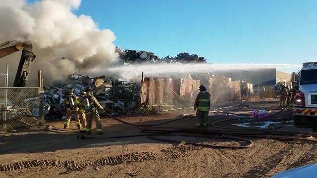 Crews puts out metal recycling plant blaze - KGUN9.com